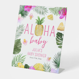 Aloha Baby Ananas & Schnullers Babydusche Luau Sockelschild