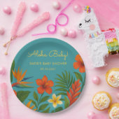 Aloha Baby! Chic Tropical Baby Shower Pappteller (Party)
