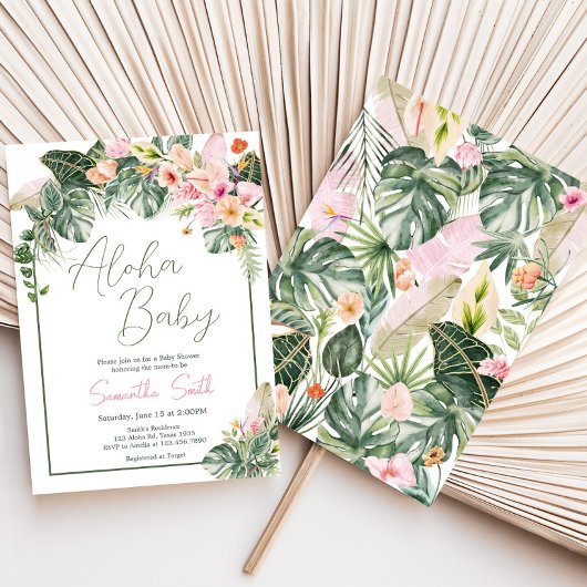 Aloha Baby Dusche Einladung