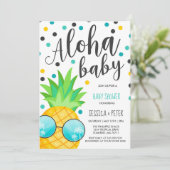 Aloha Baby Dusche Einladung Ananas Baby Dusche (Stehend Vorderseite)