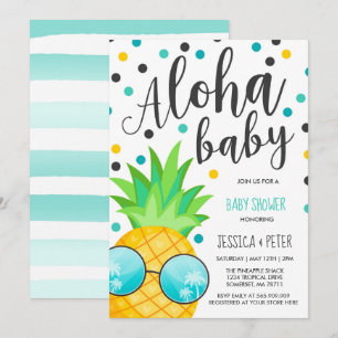Aloha Baby Dusche Einladung Ananas Baby Dusche