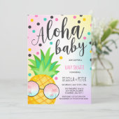 Aloha Baby Dusche Einladung Ananas Baby Dusche (Stehend Vorderseite)