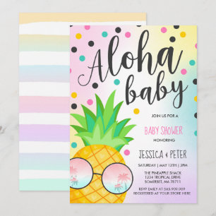 Aloha Baby Dusche Einladung Ananas Baby Dusche