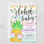 Aloha Baby Dusche Einladung Ananas Baby Dusche (Vorderseite)