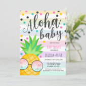 Aloha Baby Dusche Einladung Ananas Baby Dusche (Stehend Vorderseite)