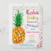 Aloha Baby Dusche Einladung - Sommer tropisch (Vorderseite)