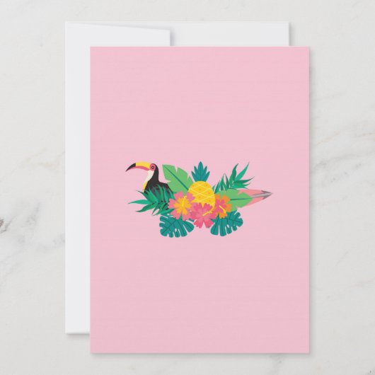 Aloha Baby Dusche Einladung - Sommer tropisch (Rückseite)