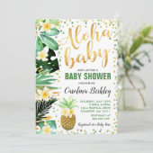 Aloha Baby Dusche Einladung Tropical Baby Dusche (Stehend Vorderseite)
