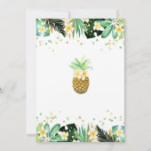 Aloha Baby Dusche Einladung Tropical Baby Dusche (Rückseite)