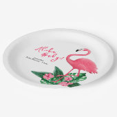 Aloha Baby Dusche Pappteller (Schrägansicht)