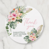 Aloha Baby Dusche Runde Geschenkanhänger (Vorderseite)