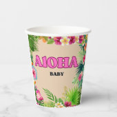 Aloha Baby Dusche Theme Paper Cups Pappbecher (Vorderseite)