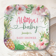 Aloha Baby Dusche Tropical Luau Girl Pink