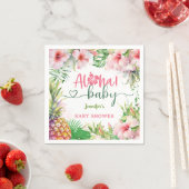Aloha Baby Dusche Tropical Luau Papier Napkins Serviette (Beispiel)