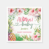 Aloha Baby Dusche Tropical Luau Papier Napkins Serviette (Vorderseite)
