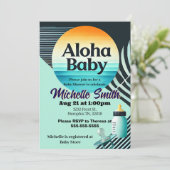 Aloha Baby Einladung (Stehend Vorderseite)