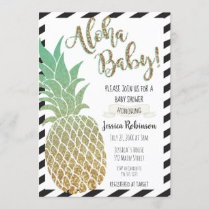 Aloha Baby! Einladung zur Ananas-Babydusche
