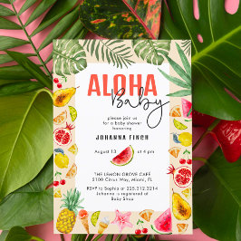 Aloha Baby Fresh Summer Fruit Baby Dusche Einladung