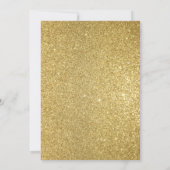 Aloha Baby Gold Tropical Baby Dusche Einladung (Rückseite)