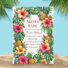 Aloha Baby Hawaiianischer Hibiskus Baby Shower