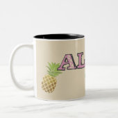 Aloha Baby mit Ananas Zweifarbige Tasse (Links)