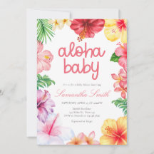 Aloha-Baby-Party-Einladung