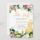 Aloha Baby Pineapple Baby Shower Einladung (Vorderseite)