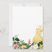 Aloha Baby Pineapple Baby Shower Einladung (Rückseite)