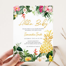 Aloha Baby Pineapple Baby Shower Einladung