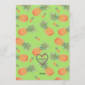 Aloha Baby, Pineapples & Pacifiers Baby Shower Einladung (Rückseite)