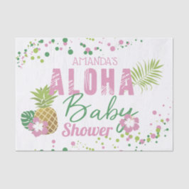 Aloha Baby Pink & Green Pineapa Baby Dusche Seidenpapier