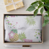 Aloha Baby Pink & Green Pineapa Baby Dusche Seidenpapier (Geschenk)
