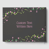 Aloha Baby Pink & Green Tropical Girl Baby Dusche Gästebuch (Rückseite)