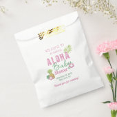 Aloha Baby Pink & Green Tropical Girl Baby Dusche Geschenktütchen (Versiegelt)