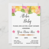 Aloha Baby Shower Einladung (Vorderseite)