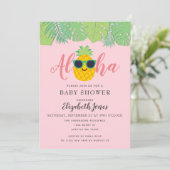 Aloha Baby Shower Einladung (Stehend Vorderseite)