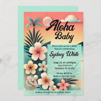 Aloha Baby Shower Einladung