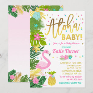 Aloha Baby Shower Einladung Tropical Baby Dusche