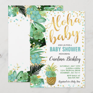 Aloha Baby Shower Einladung Tropical Baby Dusche
