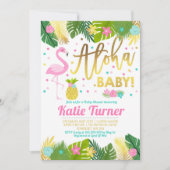Aloha Baby Shower Einladung Tropical Baby Dusche (Vorderseite)