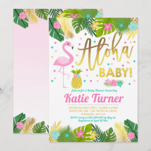Aloha Baby Shower Einladung Tropical Baby Dusche