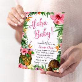 Aloha Baby Shower, Hawaiian Luau Einladung