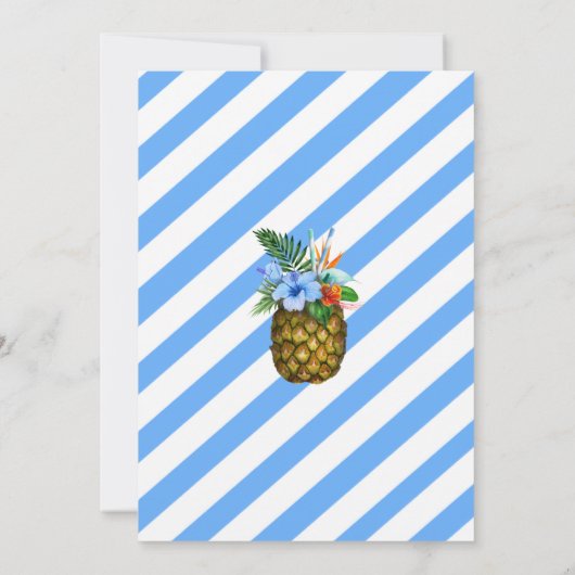 Aloha Baby Shower, Hawaiian Luau Einladung (Rückseite)