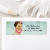 Aloha Baby Shower Hawaiian Retro Beach Einladung (Insitu)