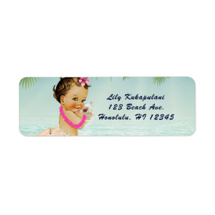 Aloha Baby Shower Hawaiian Retro Strand Einladung