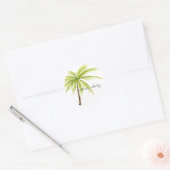 Aloha Baby Shower Palm Tree Island Beach Tropical Runder Aufkleber (Umschlag)
