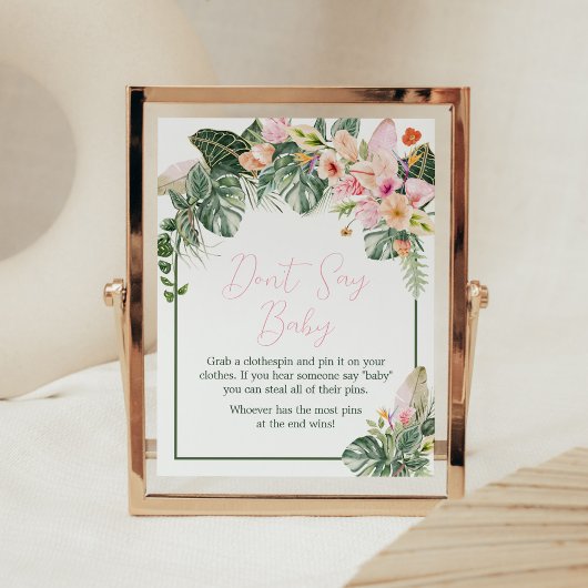 Aloha Baby Shower Say Baby nicht Poster