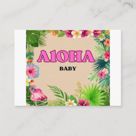 Aloha Baby Shower Theme - Umschlag Begleitkarte