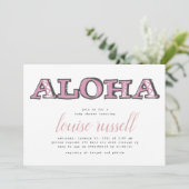 Aloha Baby Tropical Animal | Babydusche Einladung (Stehend Vorderseite)