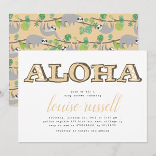 Aloha Baby Tropical Animal Babydusche Einladung